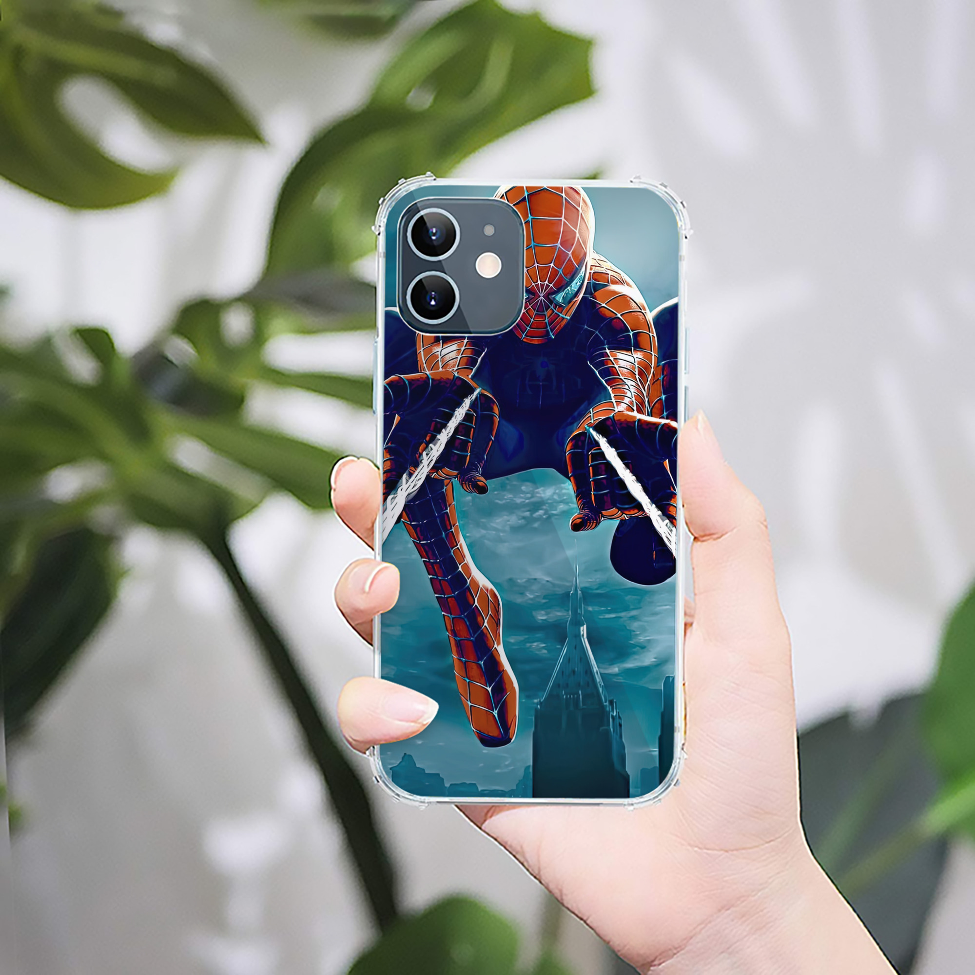 （画像用） Spider Man スパイダーマン 【iPhone 12シリーズ対応】透明スマホケース（クリアソフトケース）